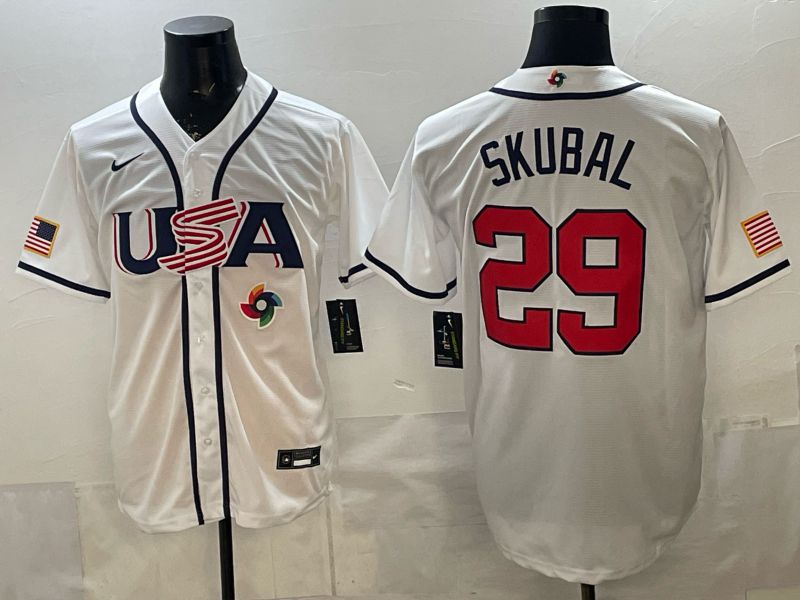 Men 2026 World Cub USA #29 Raleigh White Game Nike MLB Jersey style 0018->more jerseys->MLB Jersey